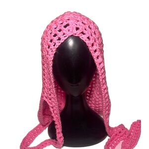Handmade Pink Crochet durag